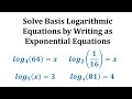 Understanding Logarithmic and Exponential Equations