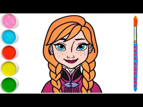 How to draw Anna from frozen 2 easy drawing for kids #forkids