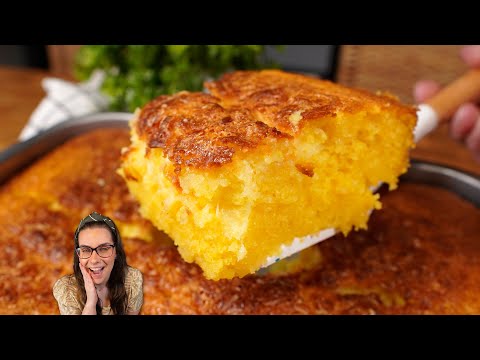 Bolo de milho de latinha cremoso, parece uma pamonha de tão bom! SEM TRIGO