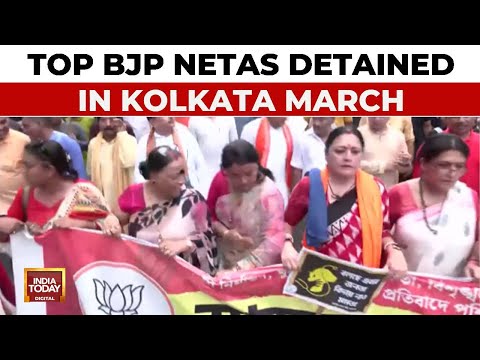Kolkata Rape-Murder: Top Bengal BJP Netas Hit The Streets Of Kolkata For Protest March, Detained