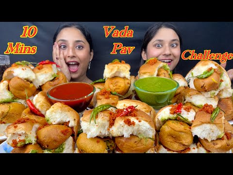 10 Mins⏰Vada Pav Eating Challenge⚡️|Mukbang @GulliblePoulami