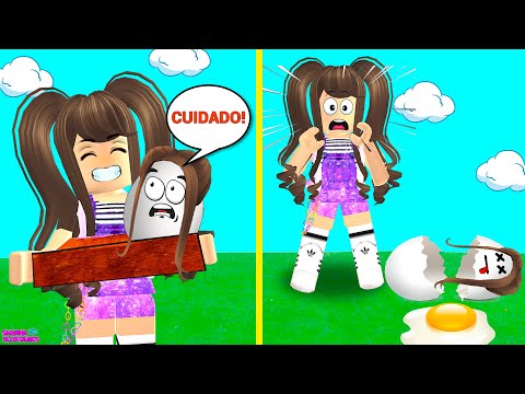 CARREGANDO A MINHA MÃE QUE AGORA É UM OVO!! SE CAIR QUEBRA | Roblox - Carry an Egg