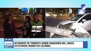 Accidente de tránsito sobre Aviadores del Chaco