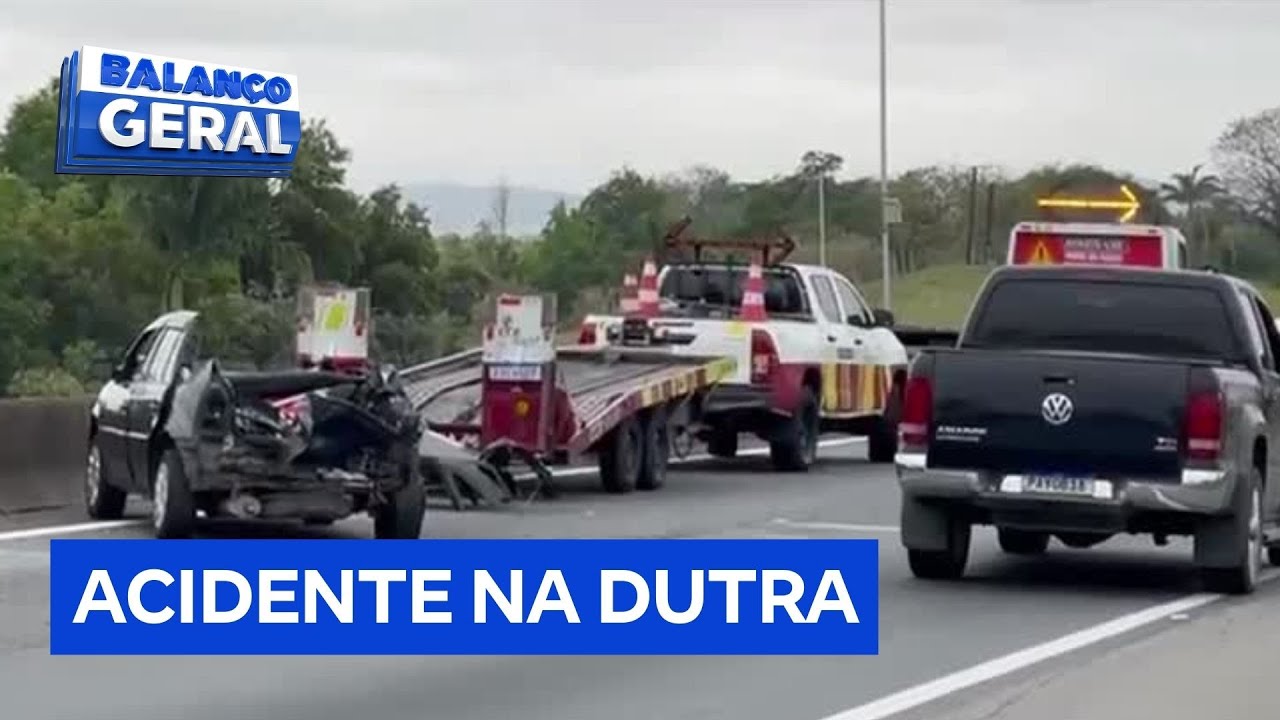 Repórter a caminho de reportagem flagra acidente grave na rodovia Presidente Dutra