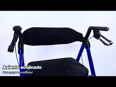  Rollator Bariátrica de Aluminio, Color Azul Profundo
