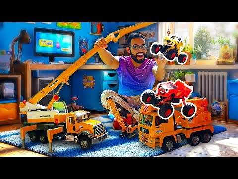 ¡La grúa SALVANDO el coche! Juegos de coches para niños en Play Time