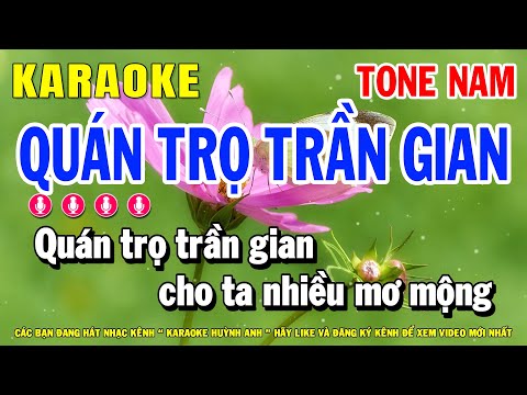 Karaoke Quán Trọ Trần Gian Nhạc Sống Tone Nam | Huỳnh Anh