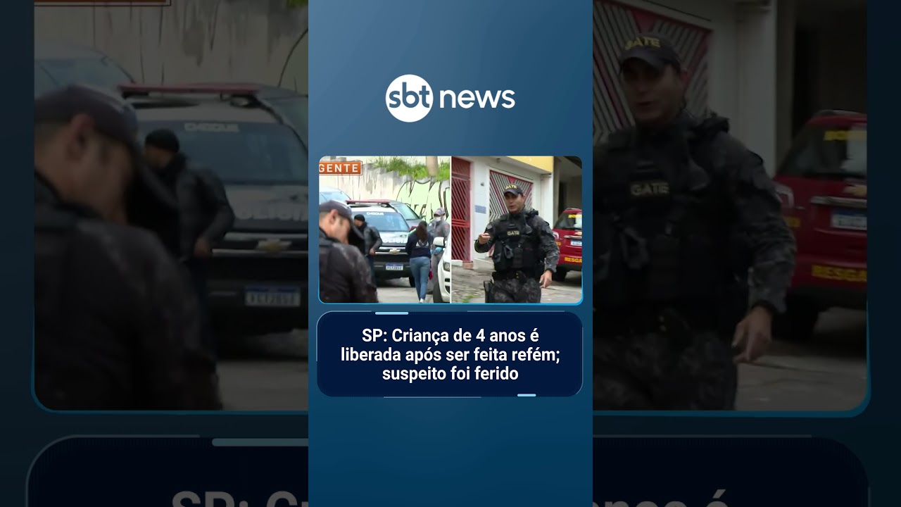 SP Criança de 4 anos é liberada após ser feita refém suspeito foi ferido | SBTManhã