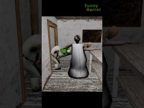 Playing as Granny with Super Nerf Gun vs Zombie Army ! Gameplay Animation #granny #shorts #animation