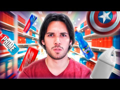 Solo comí los COLORES del ESCUDO de CAPITÁN AMÉRICA por 24 horas (ROJO, BLANCO y AZUL) 🍔🎯
