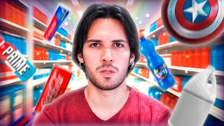 Solo comí los COLORES del ESCUDO de CAPITÁN AMÉRICA por 24 horas (ROJO, BLANCO y AZUL) 🍔🎯