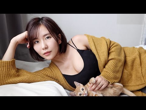 脳がとろける？おやすみトーク🥱【ASMR】Japanese Whispering 雑談 囁き 子猫と添い寝 あくびが止まらない オールなんてするもんじゃない 酔った時の奇行 梅雨到来