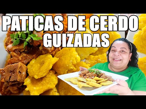 PATAS DE CERDO GUIZADAS (RECETA DOMINICANA )