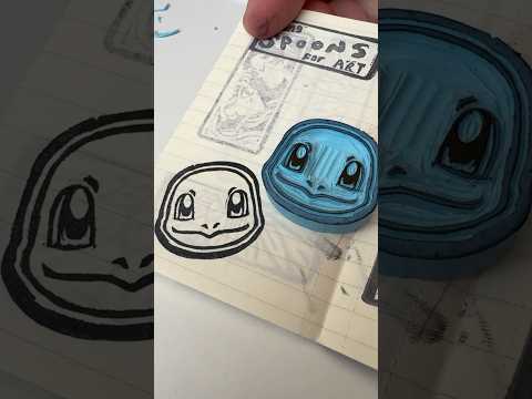 Making stamps from character erasers! #pinkeraserart #eraserstamp #printmaking #printmaker #pokemon