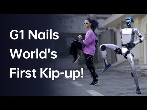 Movement creates intelligence - Unitree's G1 humanoid robot nails the world's first kip-up!😘