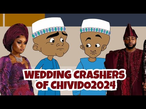 Tegwolo and Tega gate crash Davido's wedding for jollof rice