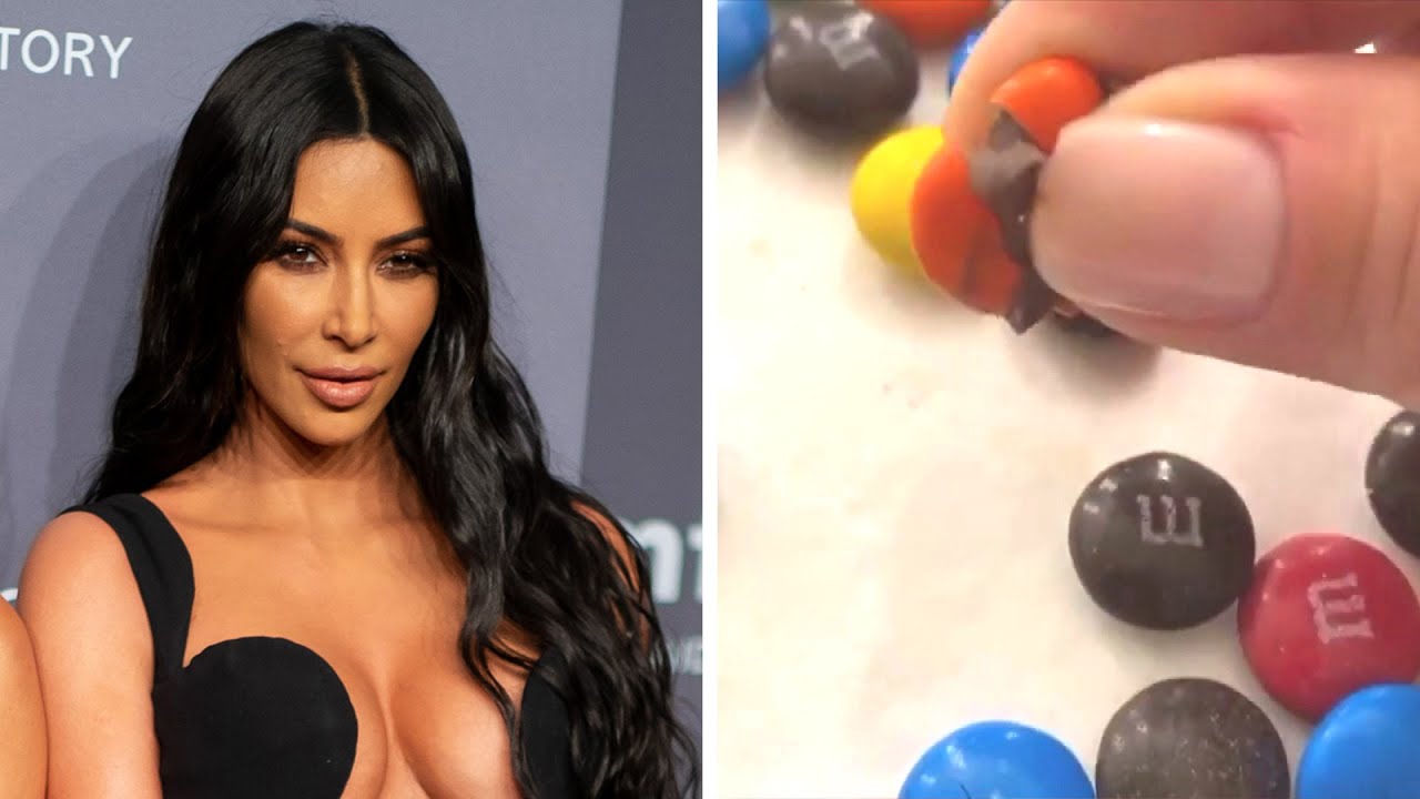 Kim Kardashian Eats M&Ms in a weird way