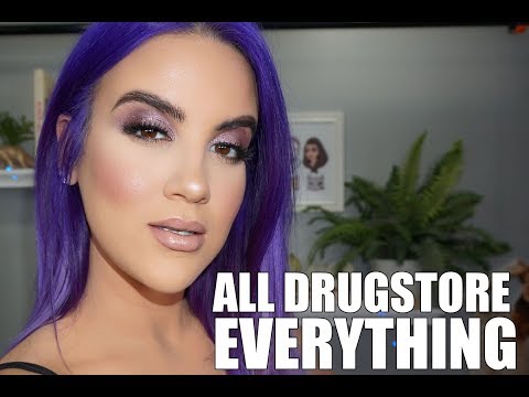 FULL FACE ONLY USING DRUGSTORE MAKEUP | Nicole Guerriero