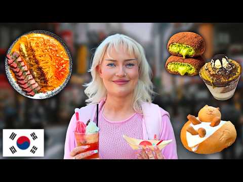 German Girl tries the most VIRAL food spots in Korea