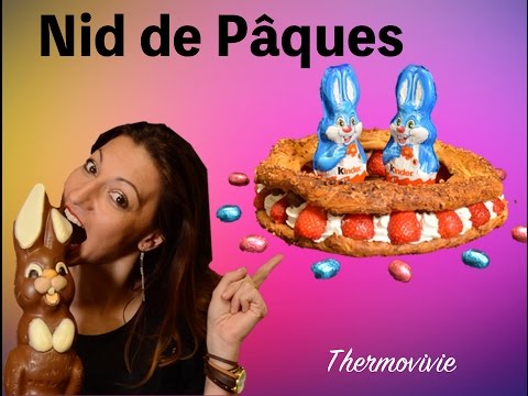 Nid de Pâques, Paris Brest revisité à la fraise, recette au Thermomix