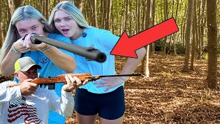 Twins vs Grandpa! 100 year old sniper rifle accuracy challenge?