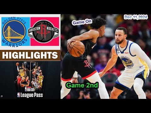 Golden State Warriors vs Houston Rockets 2nd QTR  Game Highlights | NBA Season Dec 11, 2024