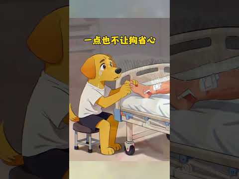 主人受伤了,狗狗在一旁着急的嘘寒问暖,万物皆有灵,狗狗对爱热烈且真诚。#画一个故事 #治愈系 #狗狗的心思都写在脸上了 #万物皆有灵性 #画画