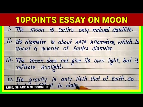 Simple 10 Points English Essay on Moon | Easy and Short 10 Lines English Essay on Moon