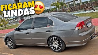 COLOQUEI AS RODAS NOVAS NO CIVIC