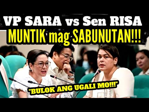 MATINDING SAGUTAN sa pagitan ni VP Sara at Sen Risa! Imbes na budget hearing, nauwi sa PERSONALAN!