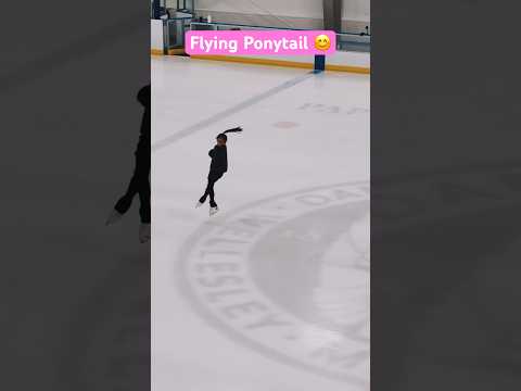 Flying ponytail #figureskating #iceskating #figureskate #axel #figureskater #skating