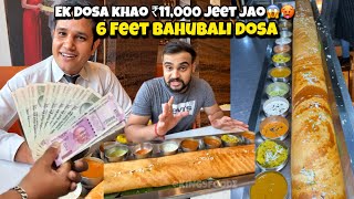₹11,000 jeet jao, 6 Feet का Dosa खाओ😳😱 | FOOD EATING CHALLENGE