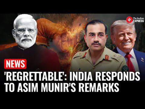 YouTube video thumbnail:  India Hits Back at Pakistan Army Chief’s ‘Nuclear Sabre-Rattling’ During US Visit