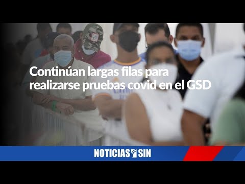 Continúan largas filas para realizarse pruebas covid en el GSD