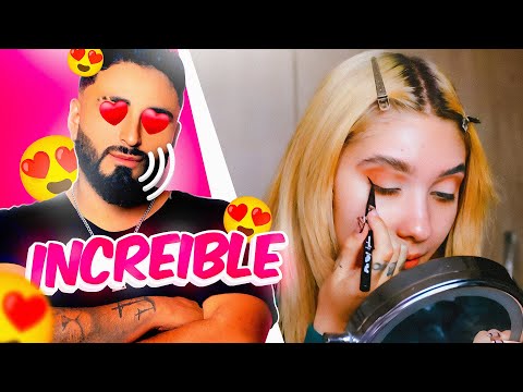 MI NOVIO NARRA MI MAQUILLAJE 😳 | Amara que linda