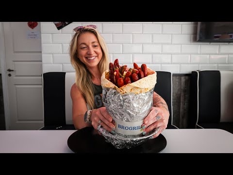 Trying To Eat The "O.M.G" 3kg Swedish Wrap Challenge w/ TWENTY Sausages