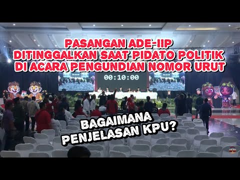 Pasangan Ade-Iip Ditinggalkan saat Pidato Politik di Acara Pengundian Nomor Urut