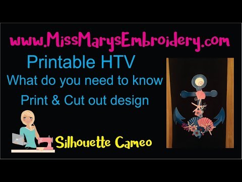 How to Use Printable HTV with Print and Cut out design