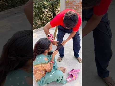 বউয়ের চুল কেটে ফেললাম ❌😱 খুব মার খেলাম🥲❤️‍🩹 Sunny 4 Anjali
