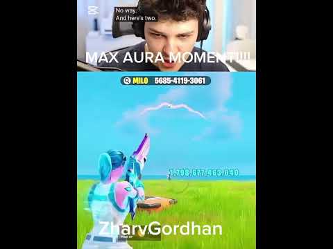 MAX AURA MOMENT BY MILO IN FORTNITE!! 100 SUBSCRIBERS SPECIAL!! #shorts #milo #fortnite #fyp #viral