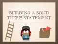 Crafting an Effective Thesis Statement