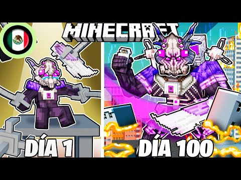 ¡Sobreviví 100 DÍAS como un CONTRA TITÁN en Minecraft HARDCORE!