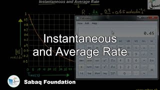 Instantaneous and Average Rate