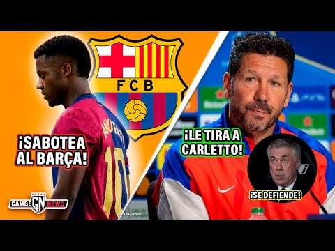 ¡Ansu LE JUEGA CHUECO al Barça! l ¡Cholo Simeone "REVIENTA" a Ancelotti! l ¡Así ECHARÁN a GARNACHO!