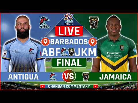 CPL Final: Antigua &amp; Barbuda Falcons v Jamaica Kingsmen Live Score | ABF v JKM Live Audio Commentary