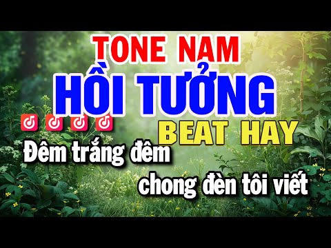 Karaoke Hồi Tưởng Tone Nam (Dm) Nhạc Sống Beat Hay 2025 | Huỳnh Lê