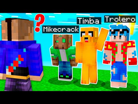 ADIVINA el ESCONDITE del VERDADERO YOUTUBER en MINECRAFT 😂😱 MINECRAFT ALEATORIO