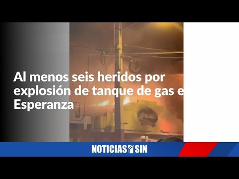 6 heridos por explosión tanque de gas en Esperanza