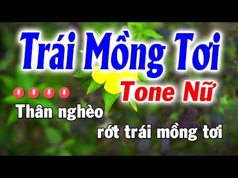 Karaoke Trái Mồng Tơi Tone Nữ ( Rumba Hay ) Huỳnh Anh