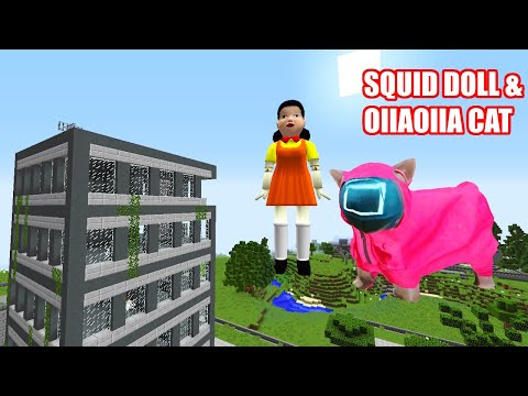 SURVIVING FROM SHIN SQUID GAME DOLL & OIIAOIIA CAT in Minecraft - Gameplay Coffin meme!